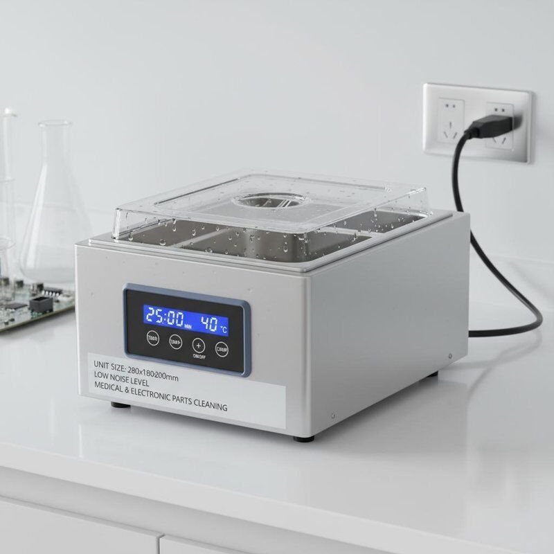 Einheitsgröße 280x180x200mm Tisch-Top Ultraschallreiniger Geräte mit niedrigem Geräuschpegel für die Reinigung von medizinischen und elektronischen Teilen