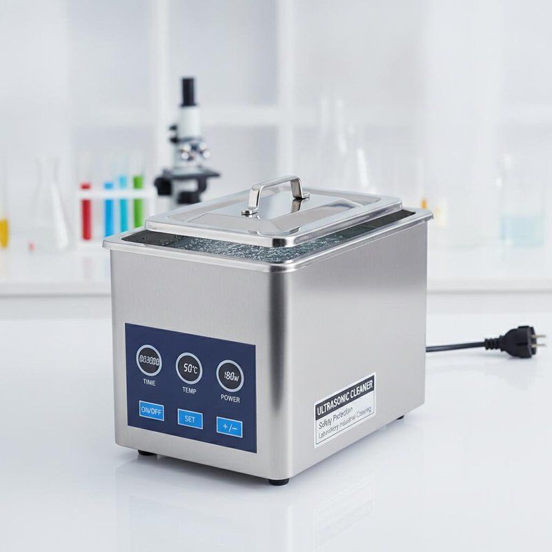Safety Protection Table Top Ultrasonic Cleaner Stainless Steel Tank 180W Power Consumption Ideal for Laboratory Industrial Cleaning Applications